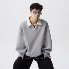 批发秋季男士卫衣2026<b class='q'>新款</b>重磅翻领长袖POLO衫男秋冬休闲男装上衣