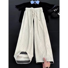 批发撞色美式工装裤夏季薄款<b class='q'>设计</b>感抽绳速干运动裤防晒降落伞登山裤