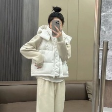 批发lulu家4格羽绒棉马甲女2026年新款四格泡芙无袖连帽<b class='q'>背心</b>外套