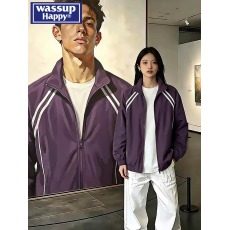 批发2026新款时尚美式条纹撞色立领飞行<b class='q'>夹克</b><b class='q'>男士</b>春秋季运动棒球服<b class='q'>外套</b>