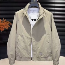 批发发财纯色立领<b class='q'>夹克</b><b class='q'>外套</b><b class='q'>男士</b>春秋新款高级宽松拼接休闲工装上衣
