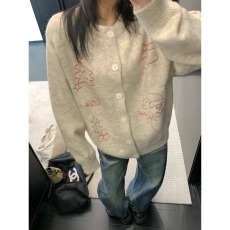 批发美式复古圣诞<b class='q'>针织</b><b class='q'>开衫</b>毛衣<b class='q'>男</b>女秋冬季情侣款慵懒风宽松<b class='q'>针织</b>衫外套
