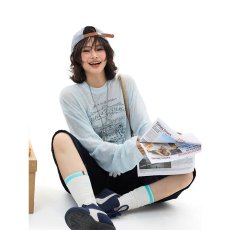 批发潮流美式长袖t恤男女款潮牌vibe<b class='q'>设计</b>感长袖体恤宽松圆领情侣新款
