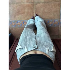 批发美式复古肌理感条纹褶皱休闲<b class='q'>西裤</b><b class='q'>男</b>女春秋宽松垂感阔腿高级感长裤