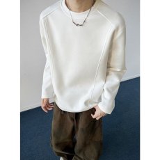 批发秋冬重磅纯棉拼接长袖卫衣<b class='q'>T</b><b class='q'>恤</b>正肩版型显瘦设计款打底衫上衣