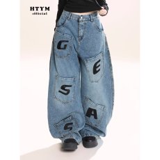 批发<b class='q'>儿童</b>牛仔裤男童春秋款2025新款童装卡通简约百搭长裤青少年老爹裤