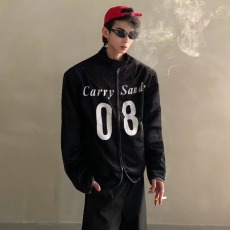 批发2026春秋新款美式复古修身短款立领男撞色短款<b class='q'>时尚</b><b class='q'>运动</b>短外套