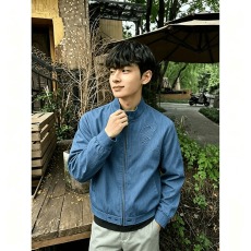 批发新中式设计刺绣立领夹克<b class='q'>男</b>款秋季穿搭宽松<b class='q'>休闲</b>上衣高级感正肩<b class='q'>外套</b>
