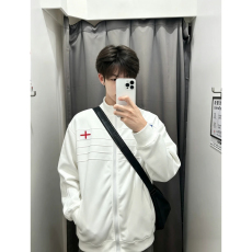 批发美式高街英格兰<b class='q'>外套</b><b class='q'>男生</b>秋季短款潮牌痞帅炸街高级感运动开衫卫衣