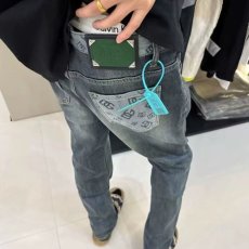 批发秋季潮牌高端修身牛仔裤男春秋青年美式流行弹力<b class='q'>印花</b>小脚九分裤