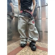 批发美式复古印花<b class='q'>牛仔裤</b><b class='q'>男</b>2026秋冬季新款高腰宽松直筒垂感阔腿长裤