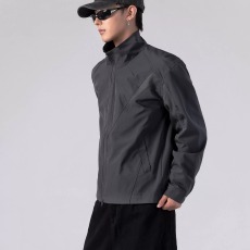 批发美式机能立领夹克男款春秋季<b class='q'>潮牌</b>痞帅防风机车外套男运动<b class='q'>男装</b>上衣