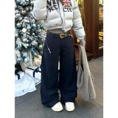 批发美式复古原色丹宁cleanfit牛仔裤男女宽松休闲阔腿<b class='q'>长裤</b>子潮流新款