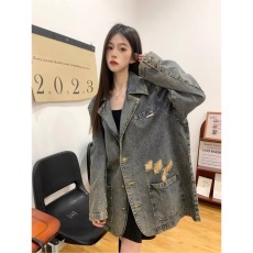 批发大码女装设计感牛仔薄款外套女春秋新款<b class='q'>韩版</b>宽松百搭外穿牛仔衬衫