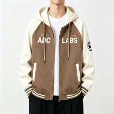 批发春秋季棒球新款外套初中高中学生连帽潮流<b class='q'>夹克</b>青少年帅气童<b class='q'>男</b>上衣