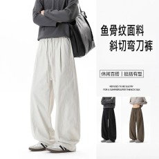 批发抽绳设计宽松版型休闲裤尽显随性风格 