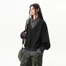 批发潮流潮流翻领长袖Polo衫男款<b class='q'>夏</b>季宽松休闲长袖衣服美式高级新款