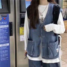 批发新款潮流时尚马甲秋冬外穿2026新款流行爆款洋气<b class='q'>牛仔</b>马夹<b class='q'>背心</b>外套
